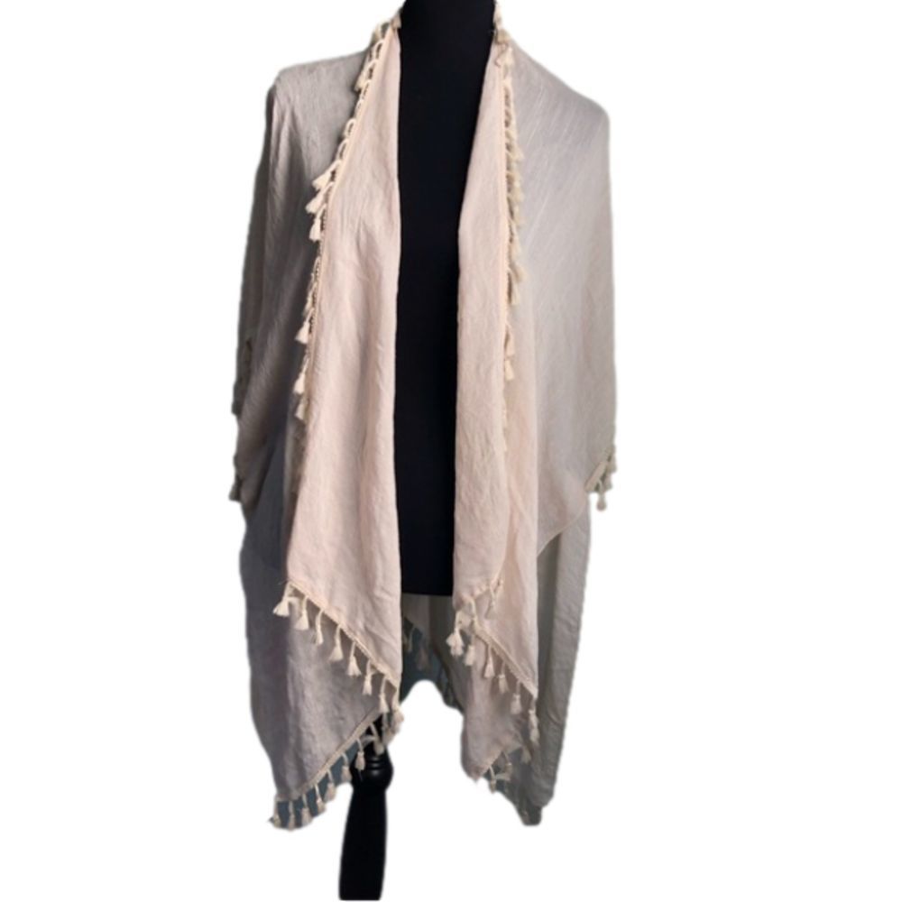 𝅺EVELYN K Light Open Cardigan Cream